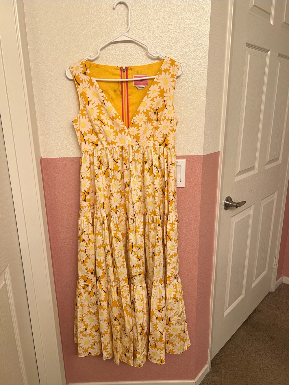 kate spade Yellow Daisy V-Neck Maxi Dress